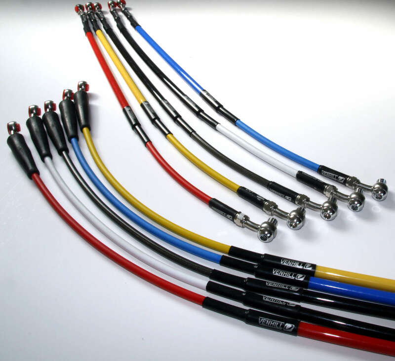 VENHI BRAKE HOSE FRONT, BLK/CHR