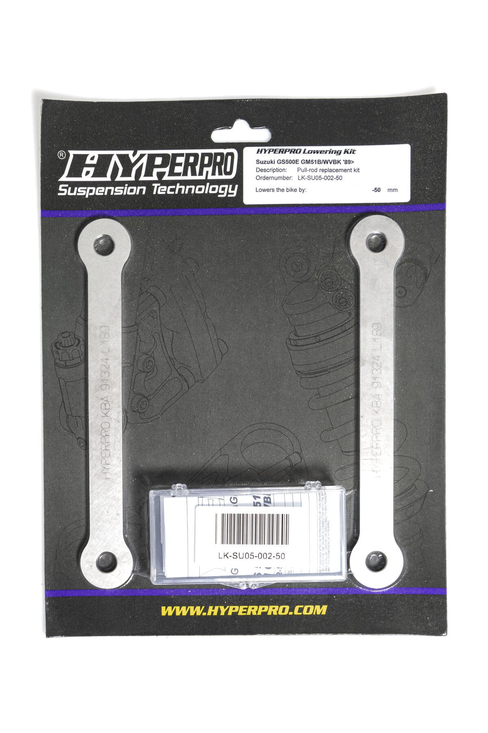 Hyperpro Rear Wheel Lowering-Lift Kits - Lowering Link Kit Rear -50Mm