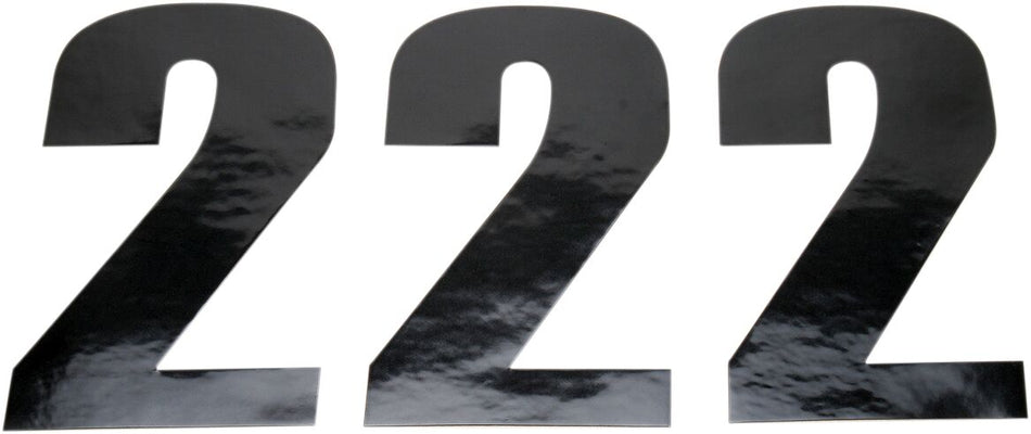 MOOSE Racing Number Mse #2 4.5 Black