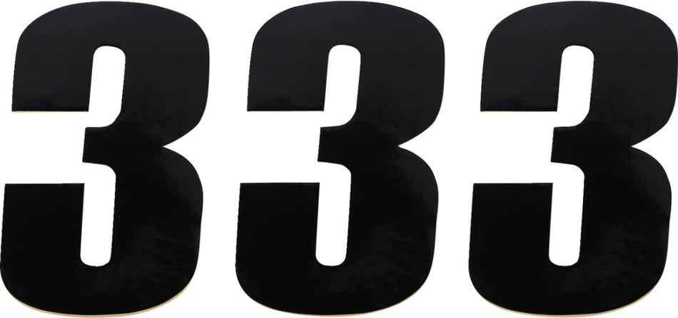 MOOSE Racing Number Mse #3 4.5 Black