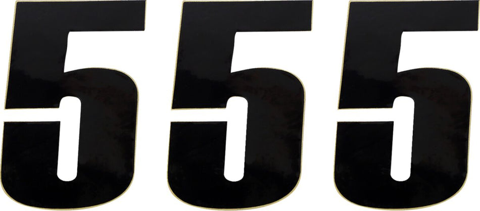 MOOSE Racing Number Mse #5 4.5 Black