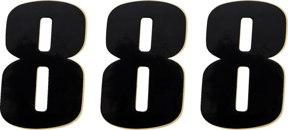 MOOSE Racing Number Mse #8 4.5 Black