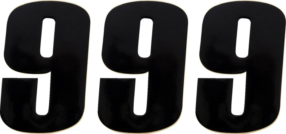 MOOSE Racing Number Mse #9 4.5 Black