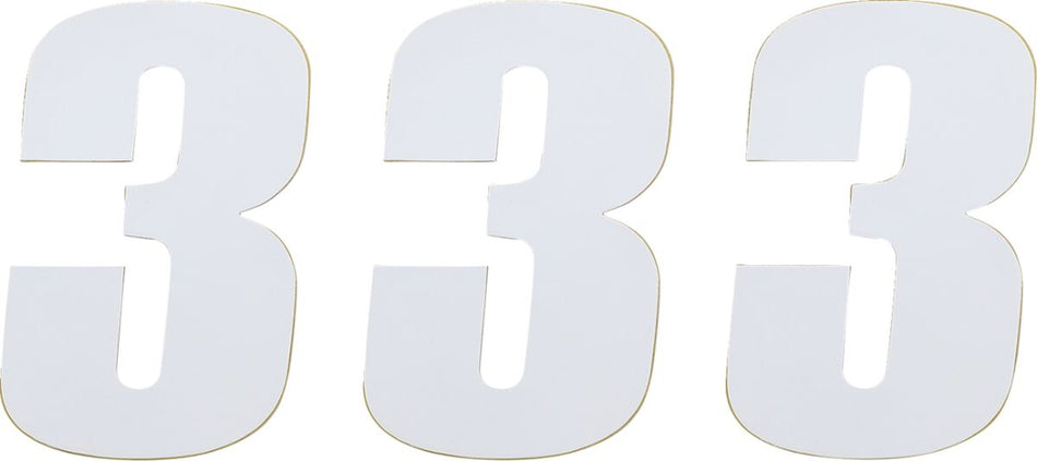 MOOSE Racing Number Mse #3 4.5 White