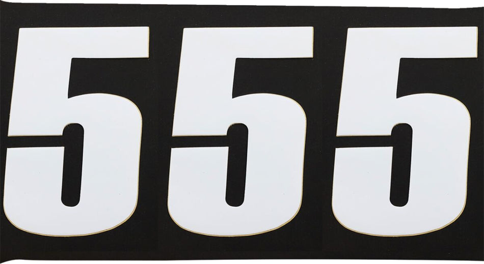 MOOSE Racing Number Mse #5 4.5 White