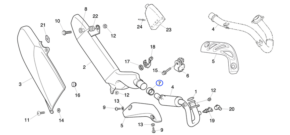 Jitsie Exhaust Pipe/Silencer Gasket Graphite 25.5X31.5X25.5MM Montesa 4RT 09-20