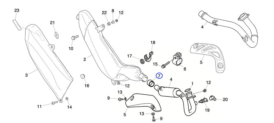 Jitsie Exhaust Pipe/Silencer Gasket Graphite 28.5X34.5X25.5MM Montesa 4RT 260R 22-26, 300/301RR 16-26