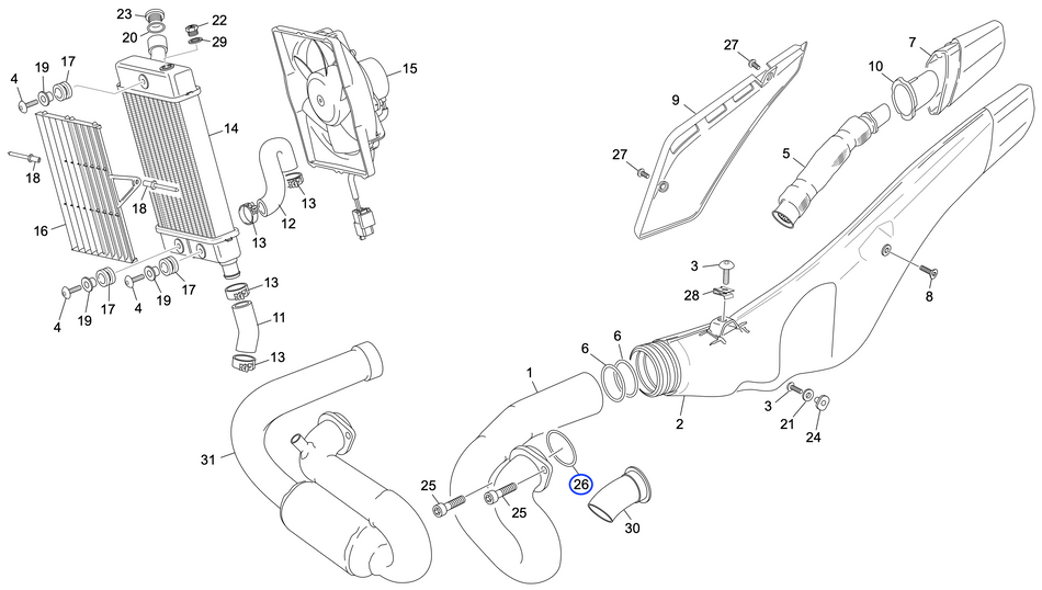 Jitsie Exhaust Pipe/Cylinder Gasket Metal 38X44X2.5MM Scorpa SC/SC-F 15-25, Sherco ST/ST-F 99-25