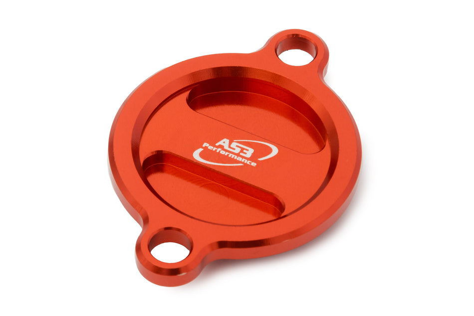 KTM 250 350 400 450 500 505 530 SX-F EXC-F XC-F XCF-W SMR 2007-2023 AS3 OIL FILTER CAP COVER ORANGE