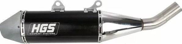 HGS SLIP-ON SILENCER BLACK/STEEL | KTM 250/350/450 2023-2026