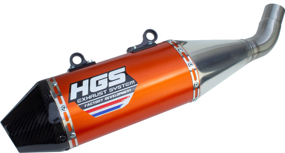 HGS SILENCER ORANGE TITANIUM CARBON | KTM/HUSQ/GG SXF 450 FC 450 2023- MC450F 2024